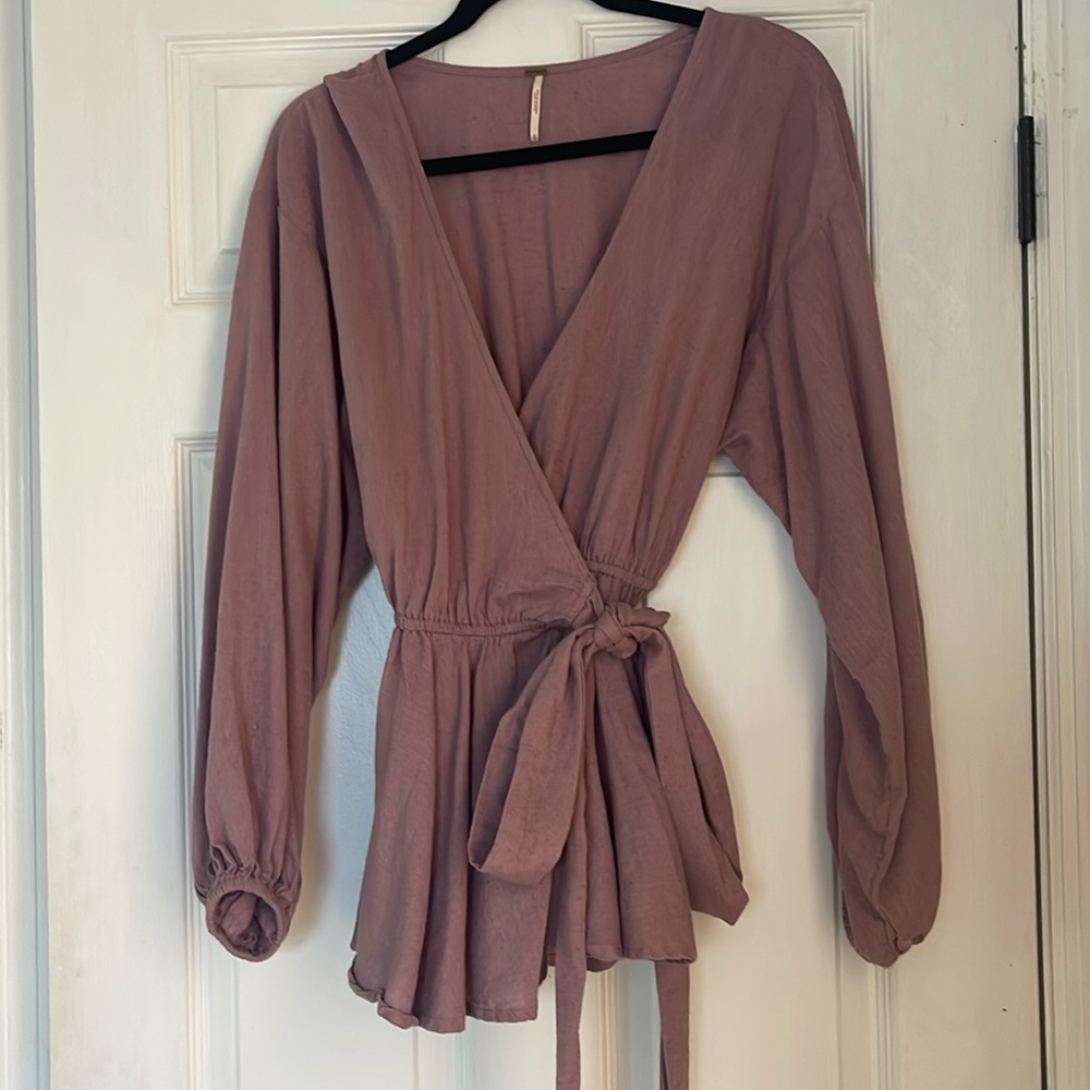Free People Wrap Blouse